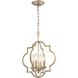 Chandette 4 Light 14 inch Aged Silver Chandelier Ceiling Light