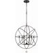 Solaris 6 Light 28.5 inch English Bronze Chandelier Ceiling Light