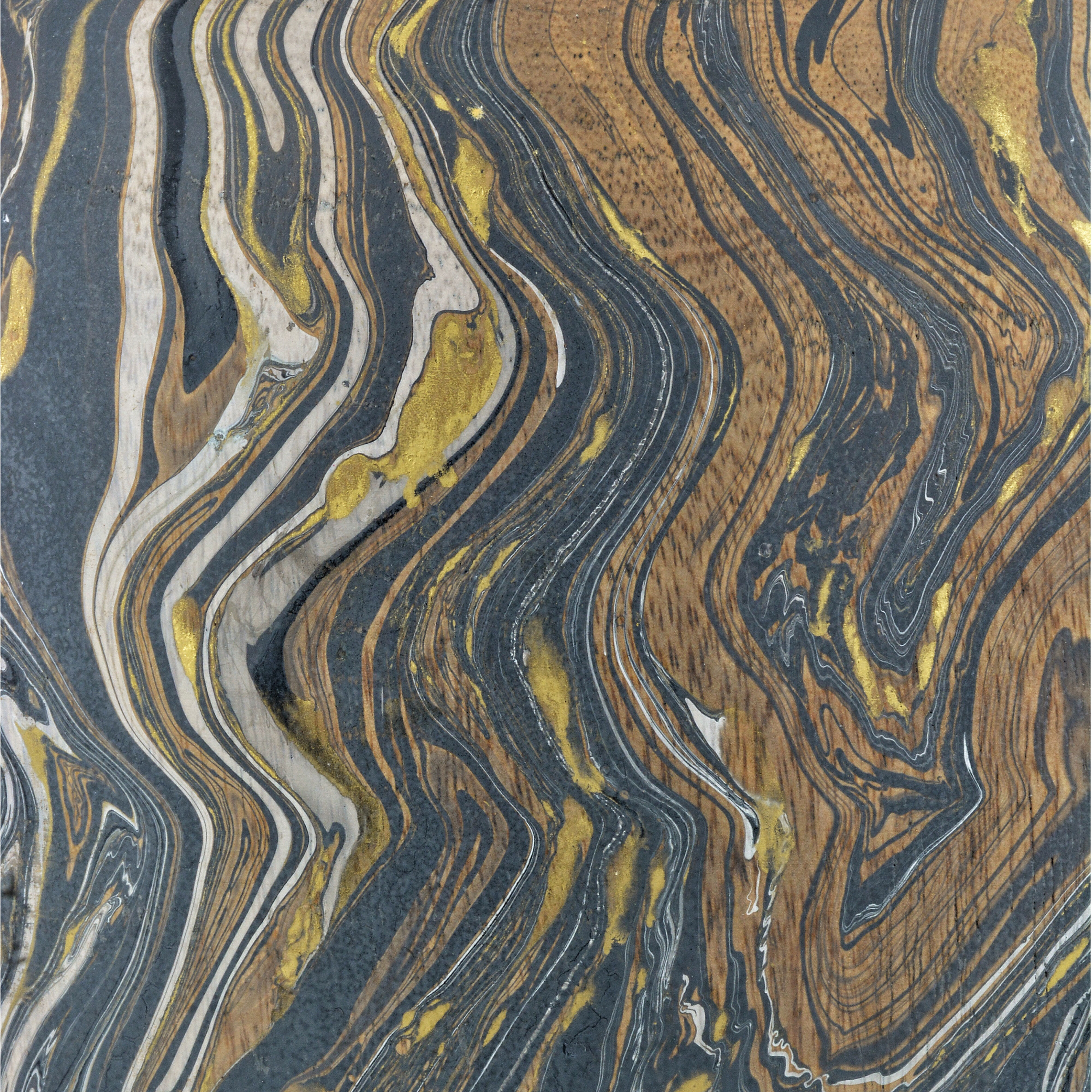 Brown Marbleized 22 X 9 inch Vase