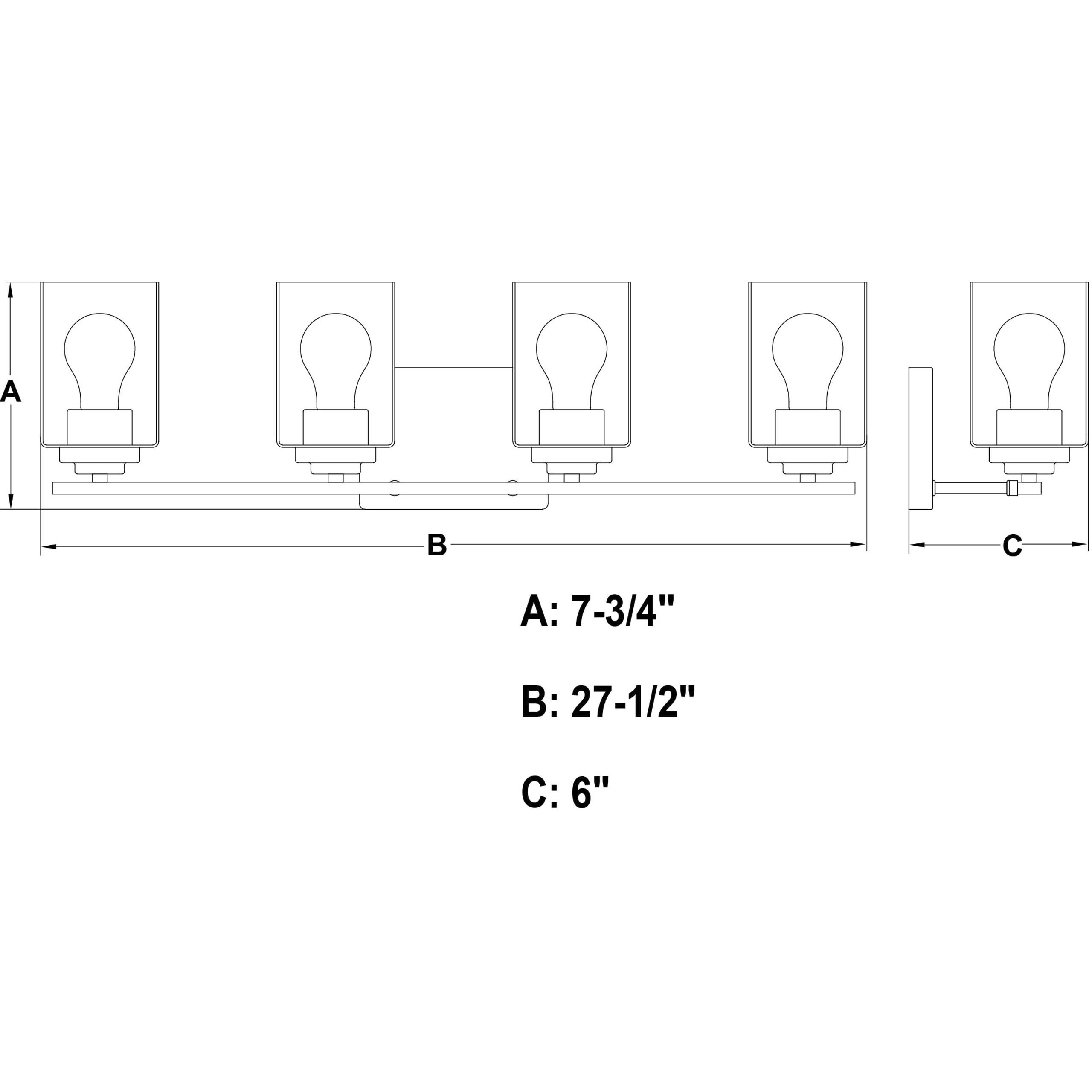 Park Ridge 4 Light 27.5 inch Satin Nickel Bathroom Light Wall Light