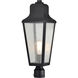 Lawrence 1 Light 22.75 inch Matte Black Outdoor Post Light
