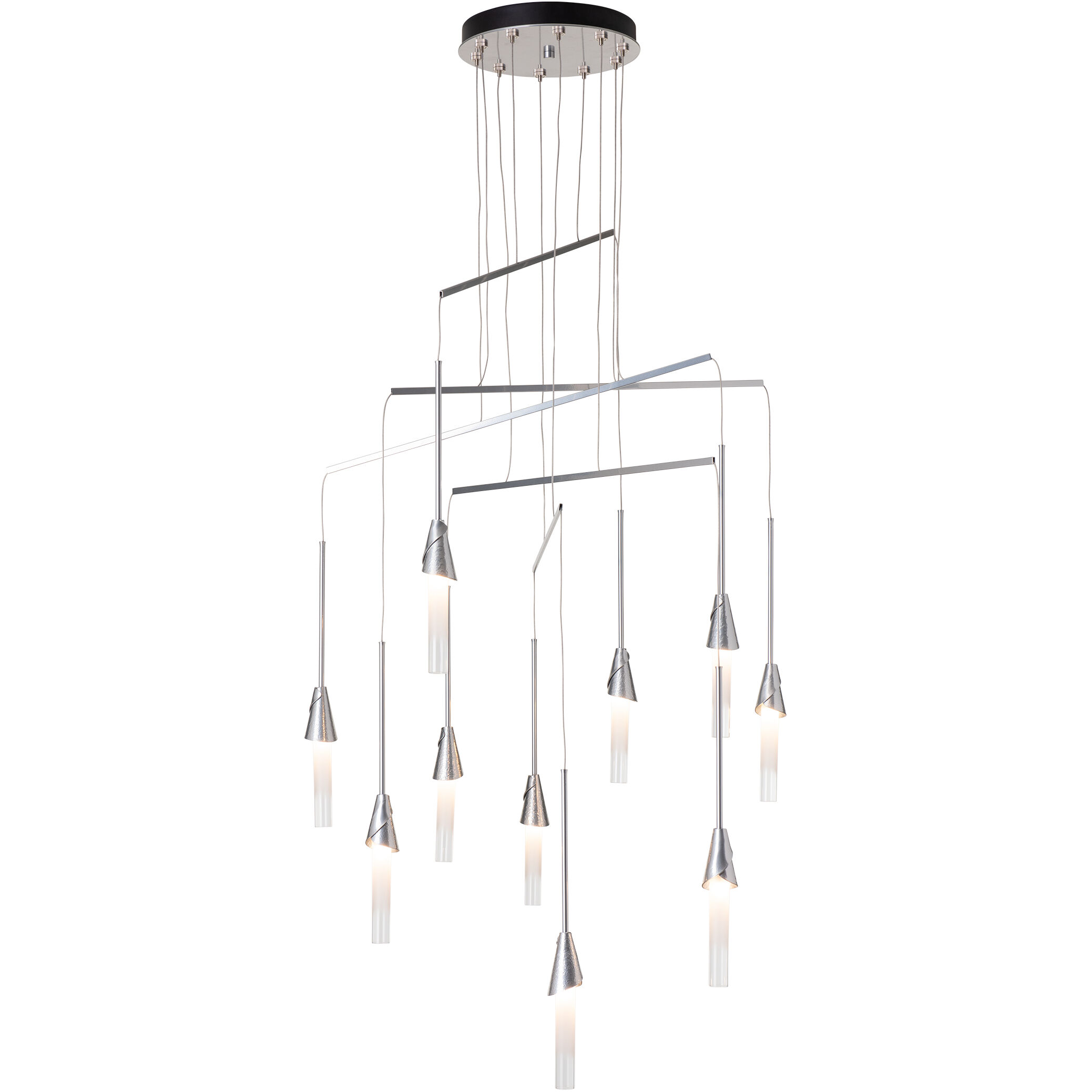 Lilium 10 Light 34.8 inch Sterling Mobile Pendant Ceiling Light