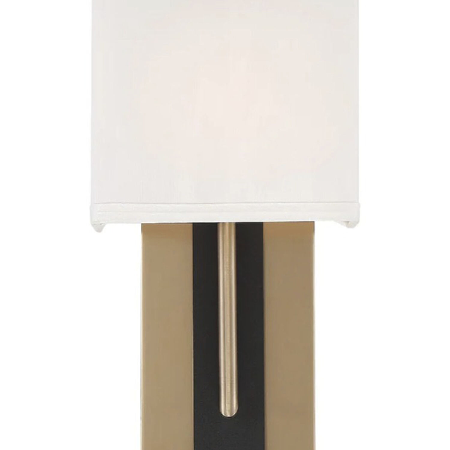 Brent Bath Sconce Wall Light in Vibrant Gold and Black Forged