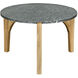 Confucius 33.5 X 33.5 inch Waxed Coffee Table