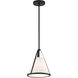Fulton 1 Light 9.25 inch Black Mini Pendant Ceiling Light