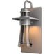 Erlenmeyer 1 Light 11.2 inch Coastal Burnished Steel Outdoor Sconce, Medium