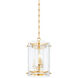 Rio 3 Light 10.25 inch Vintage Polished Brass Indoor Lantern Ceiling Light