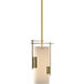 Fullered Impressions 1 Light 6.2 inch Modern Brass Mini Pendant Ceiling Light