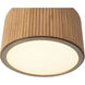 Tambo LED 10 inch Natural Ash and Weathered Brass Semi-Flush Mount Ceiling Light