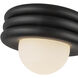 Alora Mood Harvey 1 Light 12 inch Matte Black Semi-Flush Mount Ceiling Light