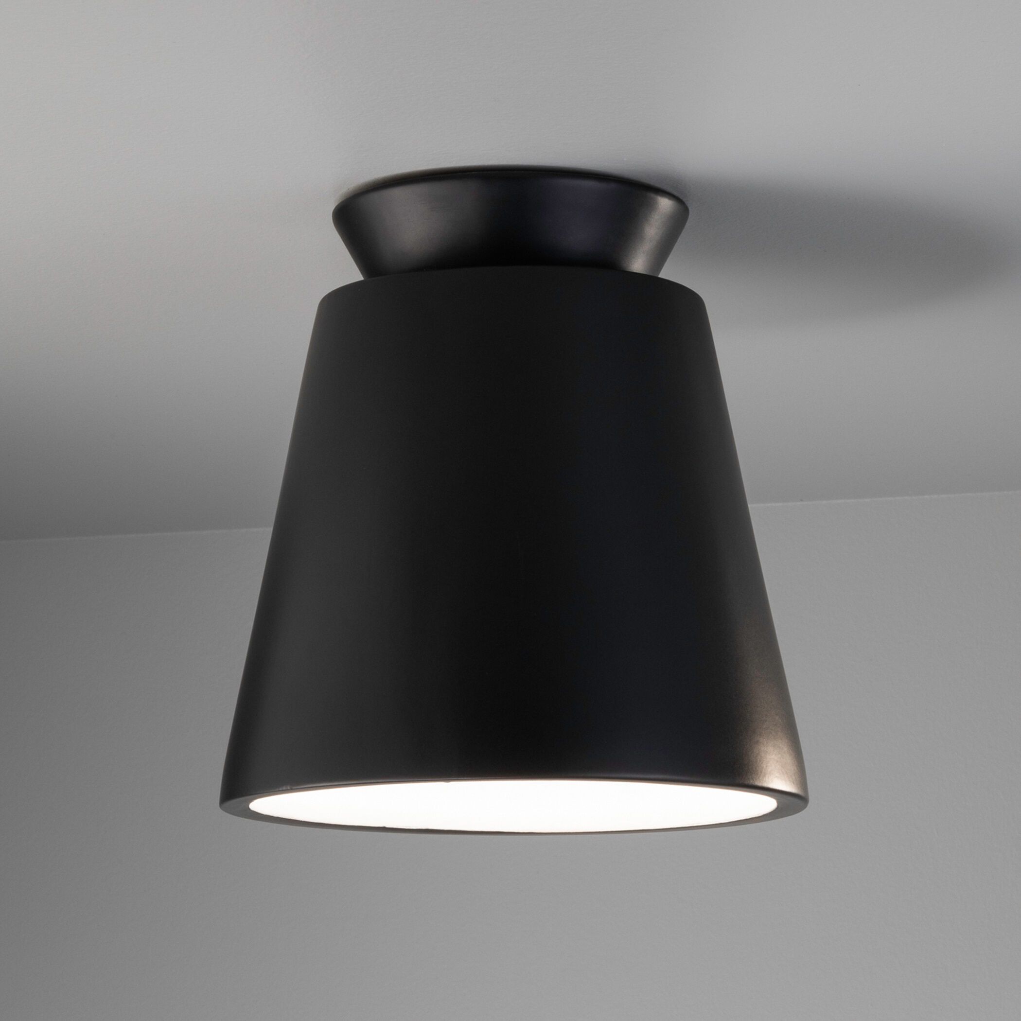 Radiance Collection 1 Light 7.5 inch Carbon Matte Black Outdoor Flush-Mount