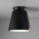 Radiance Collection 1 Light 7.5 inch Carbon Matte Black Outdoor Flush-Mount