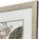 Flowering Botanical Green and Beige and Blue and Brown Framed Art