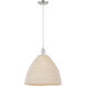 Natural Ballston Dome 1 Light 15.75 inch Brushed Satin Nickel Mini Pendant Ceiling Light