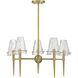 Shellbourne 5 Light 26 inch Warm Brass Chandelier Ceiling Light