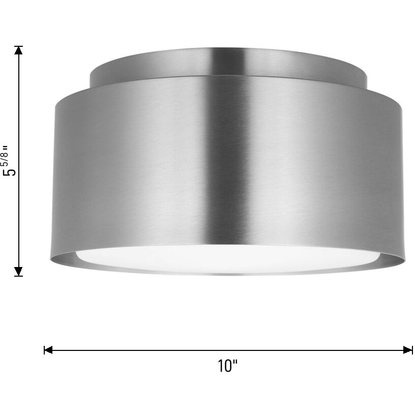 Drew & Jonathan Dartmore 1 Light 10 inch Satin Brass Flush Mount Ceiling Light, Small
