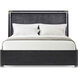 Kesden Silent Black California King Bed, Wooden
