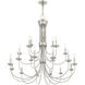 Estate 21 Light 42 inch Brushed Nickel Chandelier Ceiling Light