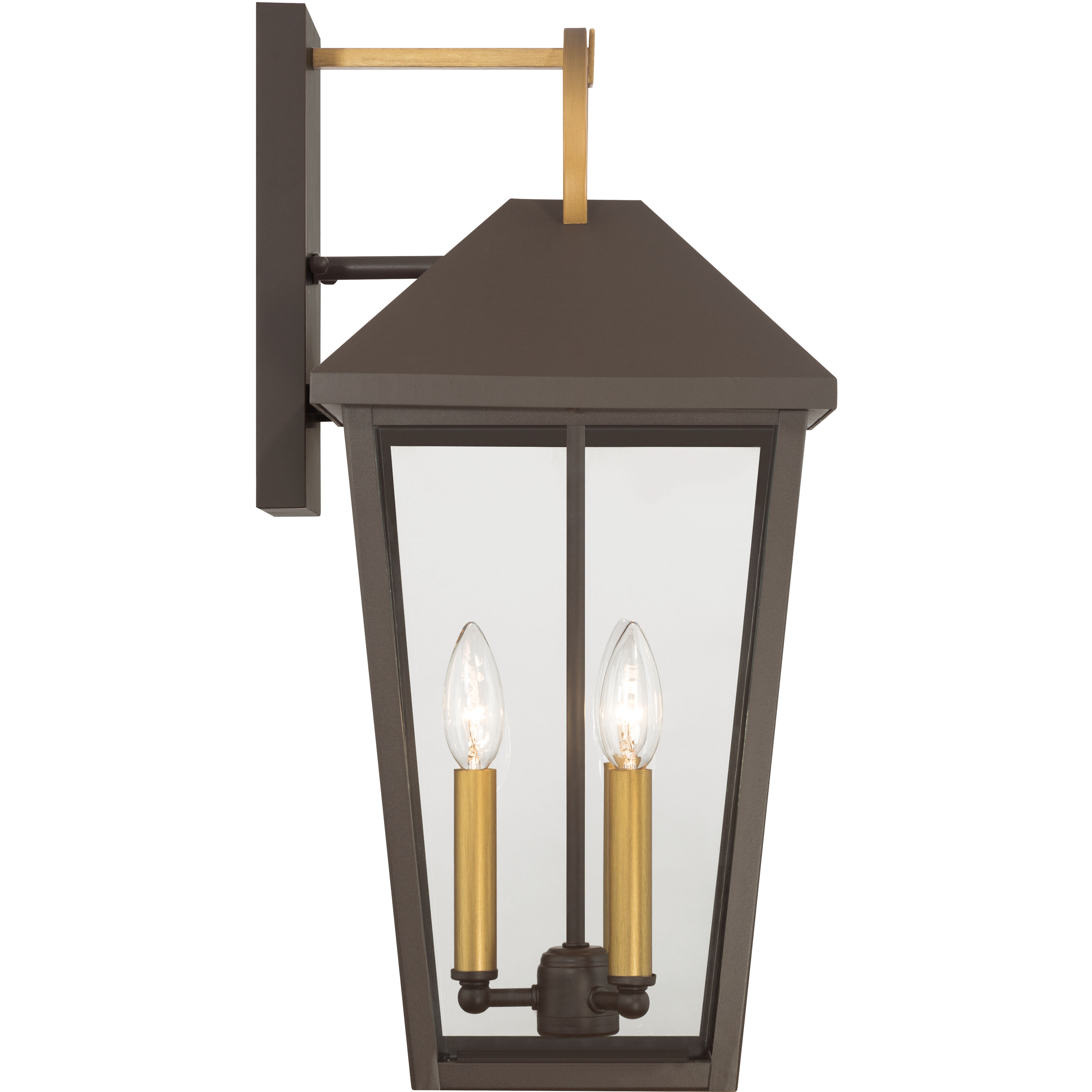 Bayra 3 Light 21 inch Painted Legacy Brass and Dark Bronze Outdoor Wall Lantern
