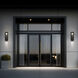 Cadey LED 24 inch Basalt Stone and Black Outdoor Wall Light