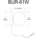 Burlat 1 Light 6 inch Matte Black Wall Lamp Wall Light
