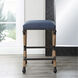 Firth 28 inch Rustic Iron and Natural Fiber Rope with Navy Counter Stool