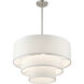 Carrington 4 Light 23 inch Brushed Nickel Pendant Chandelier Ceiling Light