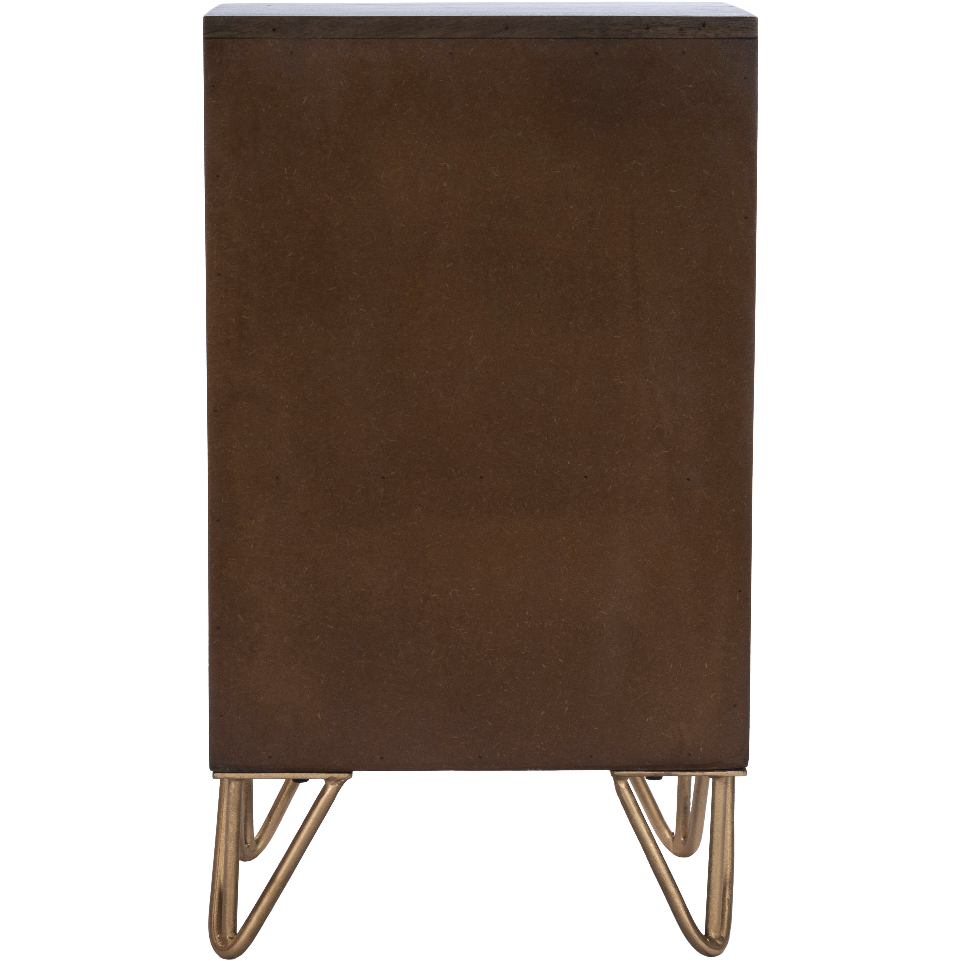 Alda Wood & Brass Metal Inlay Dresser or Chest