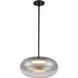 Trinity Pendant Ceiling Light in Smoked Glass