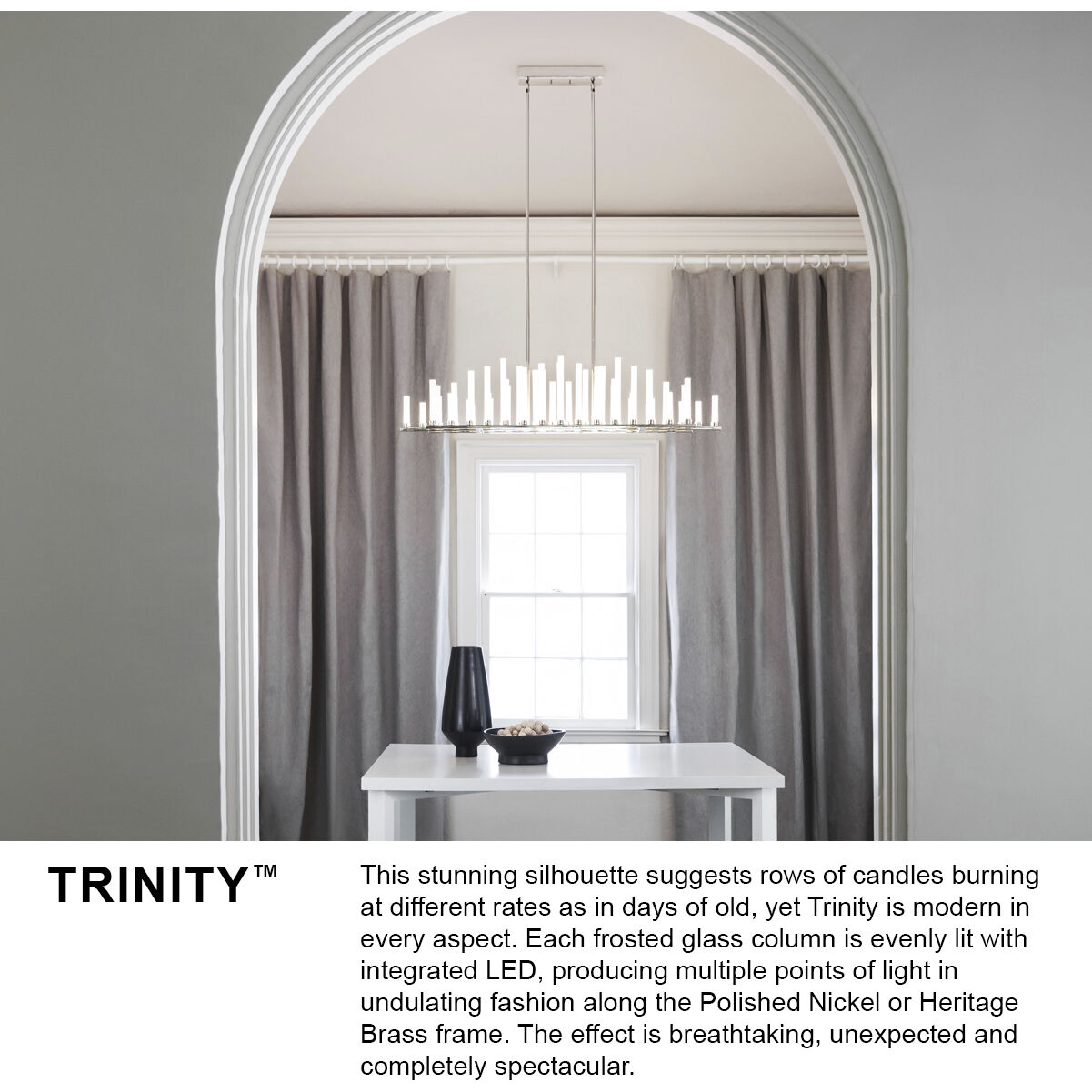 Trinity LED 5.5 inch Heritage Brass ADA Sconce Wall Light