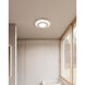 Offset LED 20 inch Textured White Flush Mount Ceiling Light