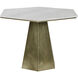 Demetria 43 X 37.5 inch Antique Brass Dining Table