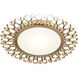 Antares 1 Light 24 inch Antique Brass Flush Mount Ceiling Light