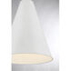 Contemporary 1 Light 18 inch White Pendant Ceiling Light