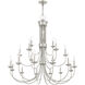 Estate 21 Light 42 inch Brushed Nickel Chandelier Ceiling Light