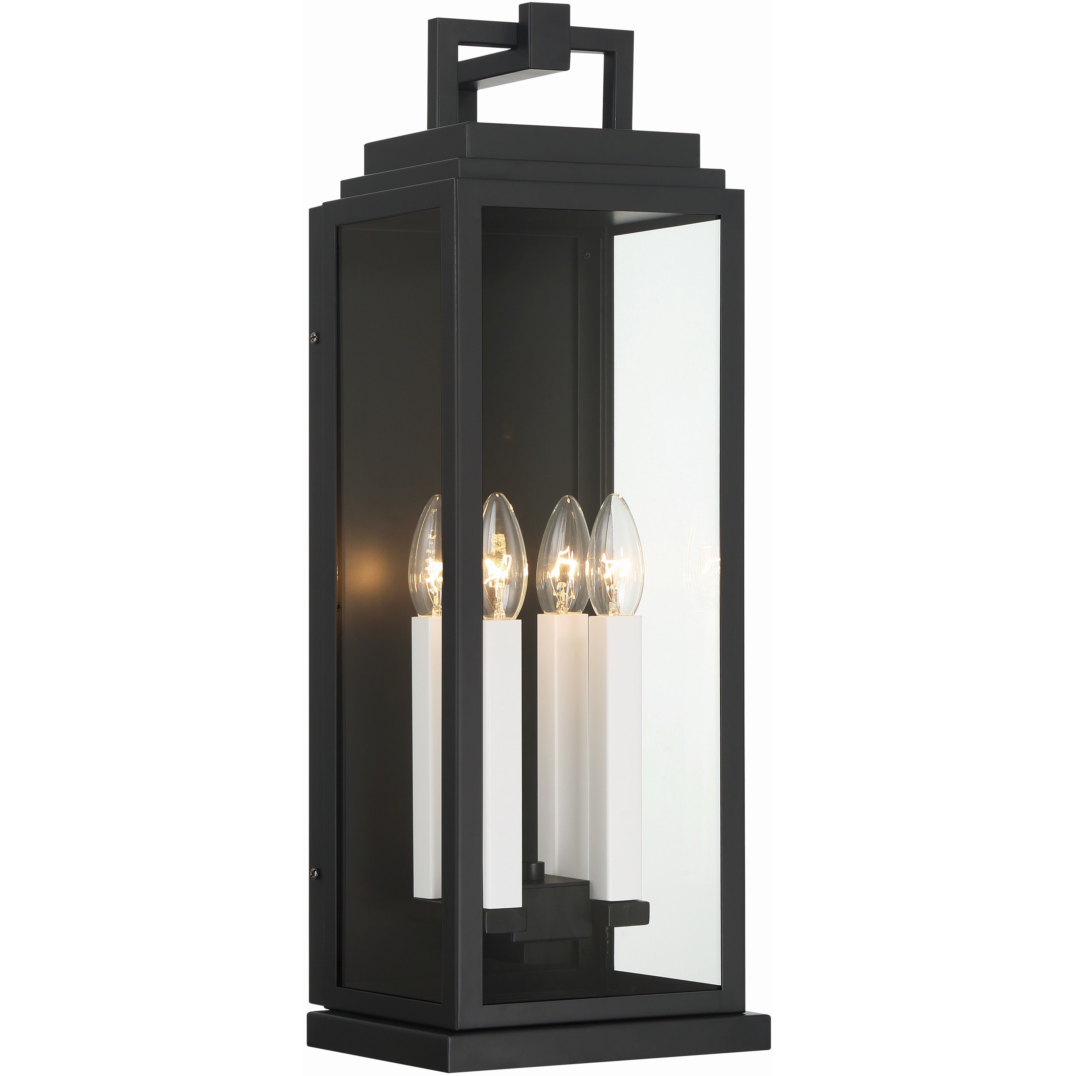 Aspen 4 Light 22.5 inch Matte Black Outdoor Sconce