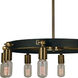 Felix 8 Light 23 inch Polished Nickel with Matte Black Dining Chandelier Ceiling Light in Polished Nickel/Matte Black