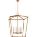 Chapman & Myers Darlana 6 Light 36 inch Gilded Iron Lantern Pendant Ceiling Light, XXL