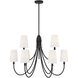 Cameron 9 Light 35 inch Matte Black Chandelier Ceiling Light, Essentials