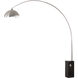 Iconic 95 inch 14 watt Satin Nickel and Black Arc Floor Lamp Portable Light in Satin Nickel Steel