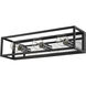 Kube 3 Light 23.5 inch Matte Black and Chrome Vanity Wall Light