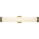 Ames LED 4.5 inch Lacquered Brass and Black Vanity Light Wall Light