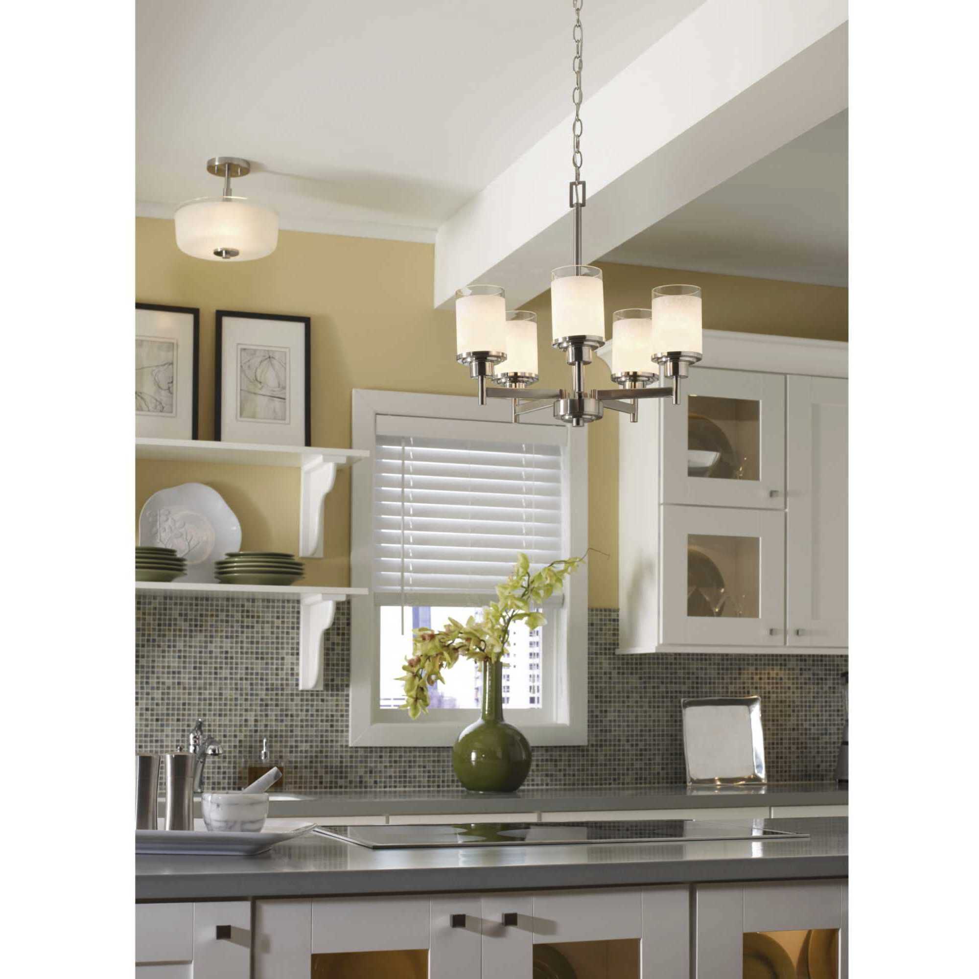 Brackettville 5 Light 20 inch Brushed Nickel Chandelier Ceiling Light