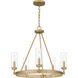 Kelleher 5 Light 24 inch Nouveau Painted Weathered Brass Chandelier Ceiling Light