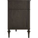 Andrea Dark Stained Oak / Antique Brass / Stained Oak Dresser