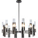 Summit 12 Light 40.2 inch Dark Smoke Pendant Ceiling Light in Clear