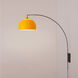Half Dome 1 Light 5 inch Black Nickel Wall Mounted Arc Lamp Wall Light in Mustard Steel