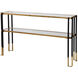 Kentmore 53.5 inch Two-Toned Matte Black and Brushed Gold Console Table
