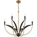 Miller 6 Light 28.25 inch Legacy Brass and Sand Coal Chandelier Ceiling Light