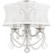 Newcastle 3 Light 13 inch Brushed Nickel Convertible Mini Chandelier/Ceiling Mount Ceiling Light